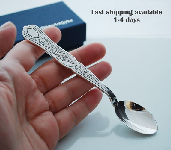 Sterling Silver Spoon NEW Sterling Silver Vintage Style Spoon