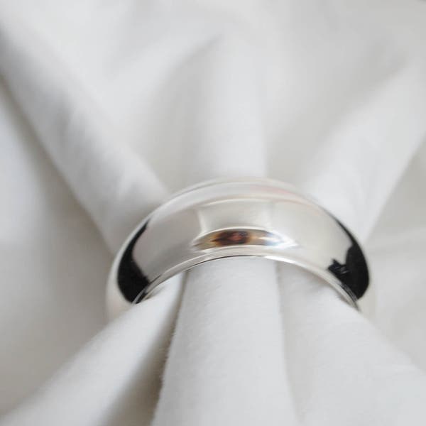 Sterling Silver Napkin Ring, NEW, Handmade, barel shaped, elegant selection - luxury gift