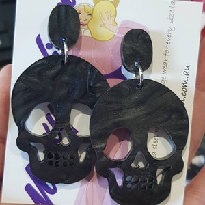 Acrylic skull earrings