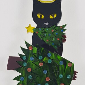 Naughty Christmas Cat - Black