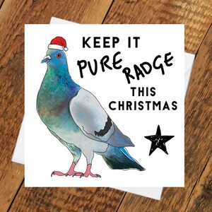 Carte de Noël Funny Pigeon Geordie nord de Noël Girlfriend petit ami partenaire animal vacances nord-est lui son mari femme