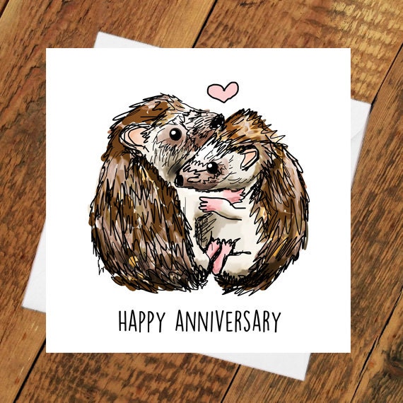 Joyeux Anniversaire Herisson Hedgehug Copine Mari Femme Copain Etsy Joyeux Anniversaire Herisson Hedgehug Copine Mari Femme Copain Etsy