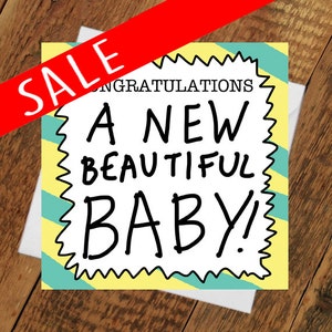 VENTE-nouveau bébé Félicitations carte c’est un fille garçon unisexe arrivée nouveau-né mère père enceinte