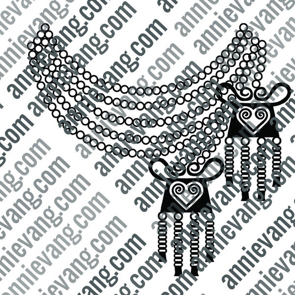 Digital Download - Hmong Xauv Side Design for girls, women - For Cricut or Silhouette Cameo