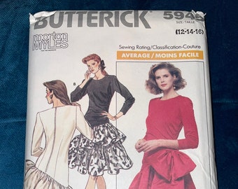 Patrons de couture de robe de bal et de mariée vintage des années 80, dont Butterick 5945 et 6208, McCall's 3328 et Simplicity 8425 et 8482