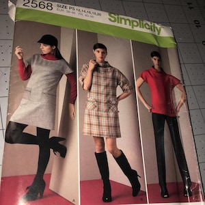 Simplicity 2568 - Women&#39;s Coordinates Dress, Top and Pant Sizes 4-12,  New Uncut