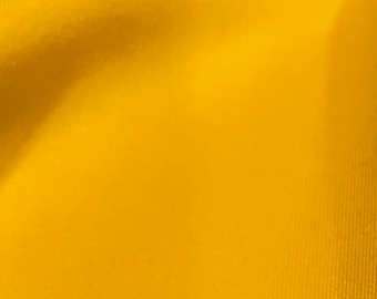 Thick Spandex Knit Stretch Fabric in Golden Yellow