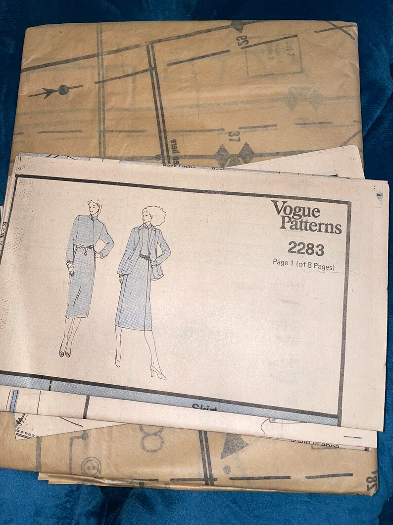 Vintage American Designer Vogue Patterns - #2283 - Calvin Klein, #2655 ...