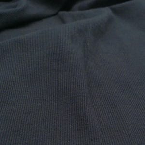 Black Ribbed Knit Sewing Fabric