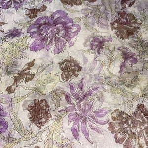 Silk Pleated Cream Multi-colored Fabric