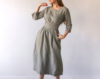 LONG SLEEVE DRESS,  long dress, vintage long dresses, long dresses, 100% linen, long dress for woman, long dresses for women, plus size