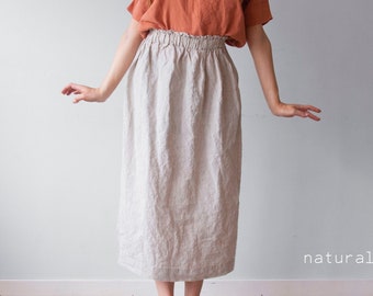 MIDI SKIRTS, no pocket midi skirt, LINEN, midi skirt no pockets, plus size midi skirt, gray midi skirt, midi skirts for women, linen skirt