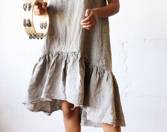 LINEN TUNIC DRESS linen dress women, maxi dress linen, white linen dress, womens linen dress,  yellow linen dress, gray linen dress, Len.Ok