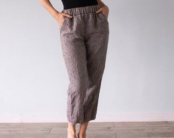 PANTS LINEN, womens high waisted trousers, high rise trousers, trousers women, 100% linen, high waisted trousers, highwaisted Len.Ok