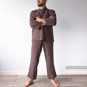 Mens linen pajama store shorts