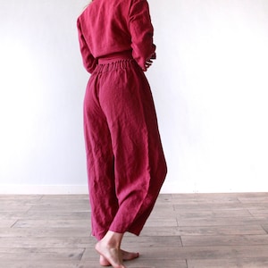 HAREM PANTS, linen harem pants, harem pants men, women harem pants, harem pants women, brown harem pants, plus size harem pants, LenOk