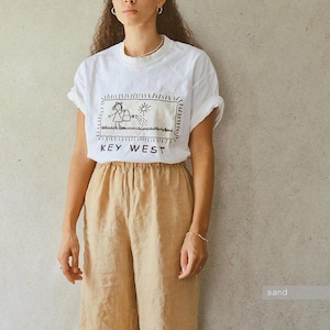 WIDE LINEN PANTS - loose and comfortable linen culottes, handmade of 100% linen, soft and stylish