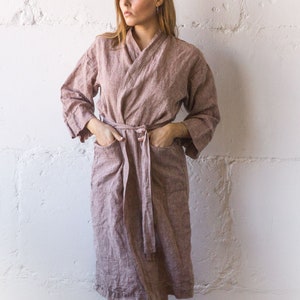 Bridesmaid robes, 100% LINEN bride robe, bridal robe, bridesmaid robe, kimono robe, robes for bridesmaids, bridal robes pure organic flax