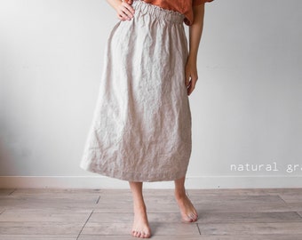 FULL LINEN SKIRT, linen skirt, linen skirts, long skirt, long linen skirt, organic linen skirt, a line linen skirt, linen skirt maxi,boho