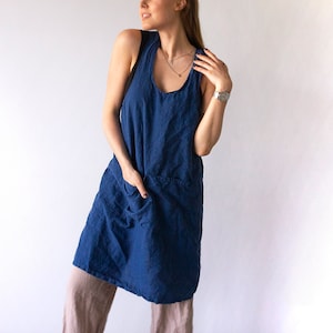 LINEN PINAFORE DRESS women, pinafore apron, linen pinafore, womens pinafore, linen pinafore dress, womens pinafore,  girls pinafore, Lenok