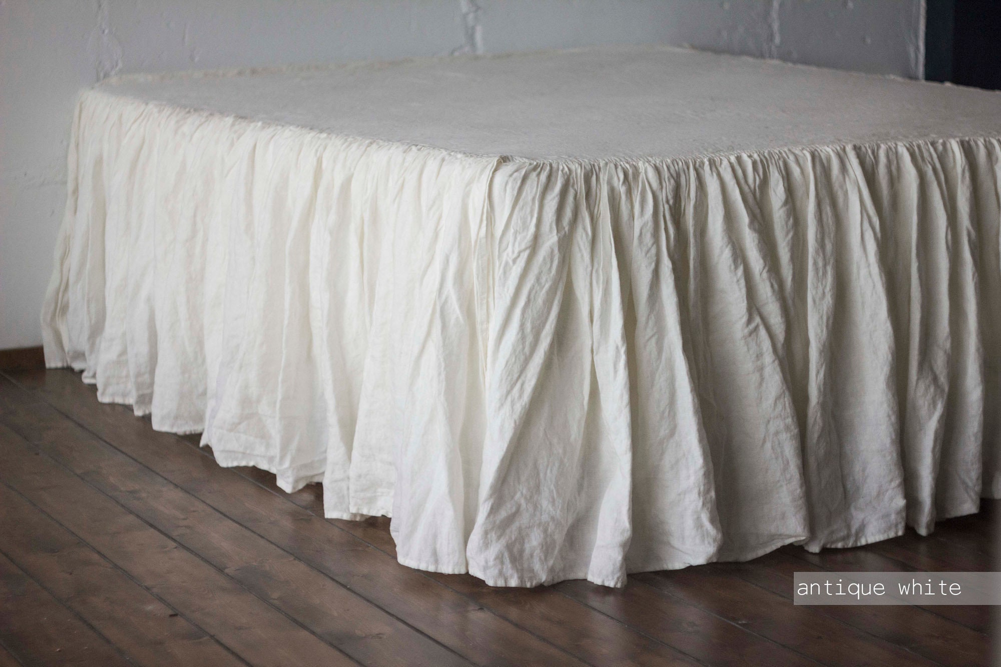 FULL DUST RUFFLE Linen Bed Cover Bed Skirt Queen Bed Skirt Etsy