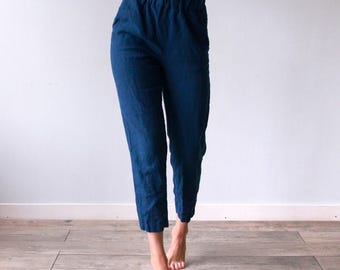 Handmade Linen Trousers: Straight Leg Organic Pants