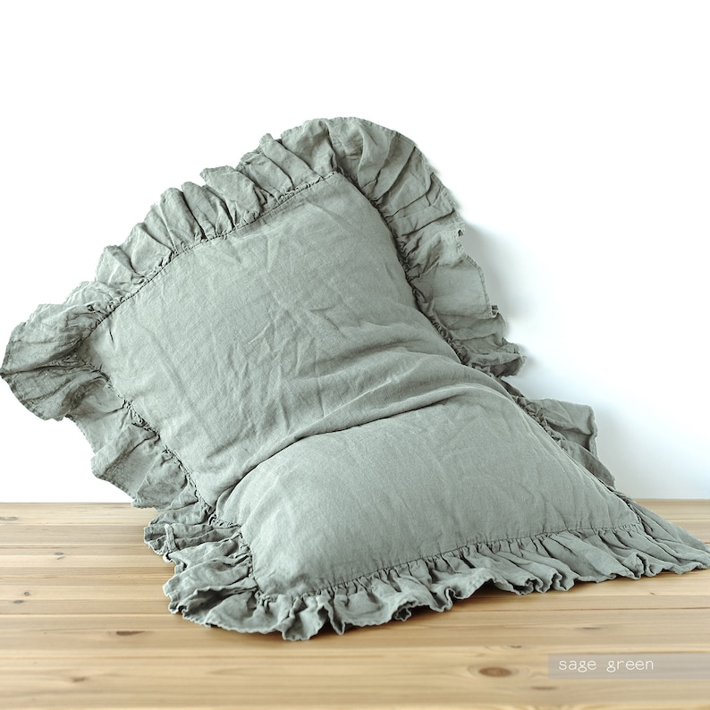 RUFFLED PILLOW SHAMS Ruffled Pillow Cover Ruffled Pillow Etsy