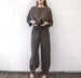 Linen PAJAMA SET with , bloomers pants and wide sleeve top , linen wide pants , long linen pants , turkish-style pants , linen pants Len.Ok 