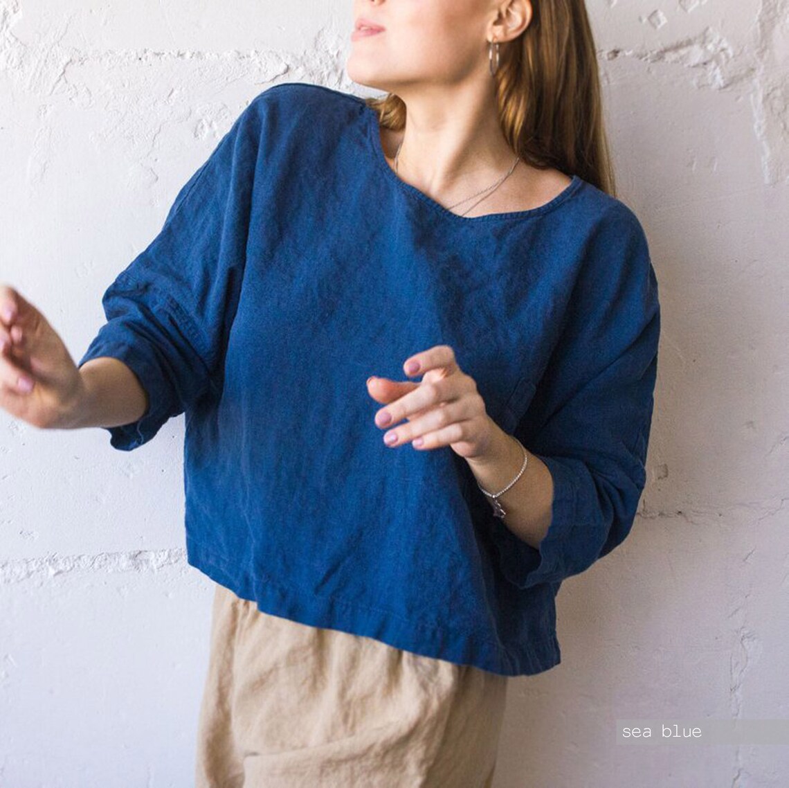 LINEN CROP TOP Linen Tops for Women Linen Tops for Plus Etsy