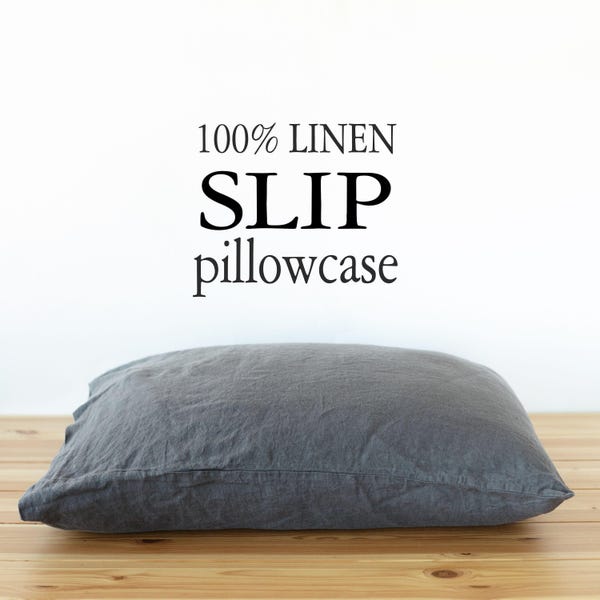 Funda de almohada de lino suave lavado: Funda de almohada europea, funda para almohada corporal