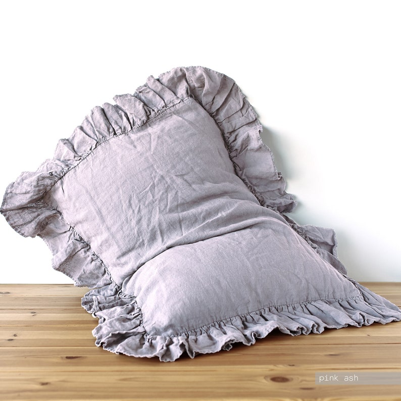 RUFFLED PILLOW SHAMS Ruffled Pillow Cover Ruffled Pillow Etsy