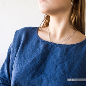 Oversized Linen Top: Women's Relaxed Fit with Pocket image 8