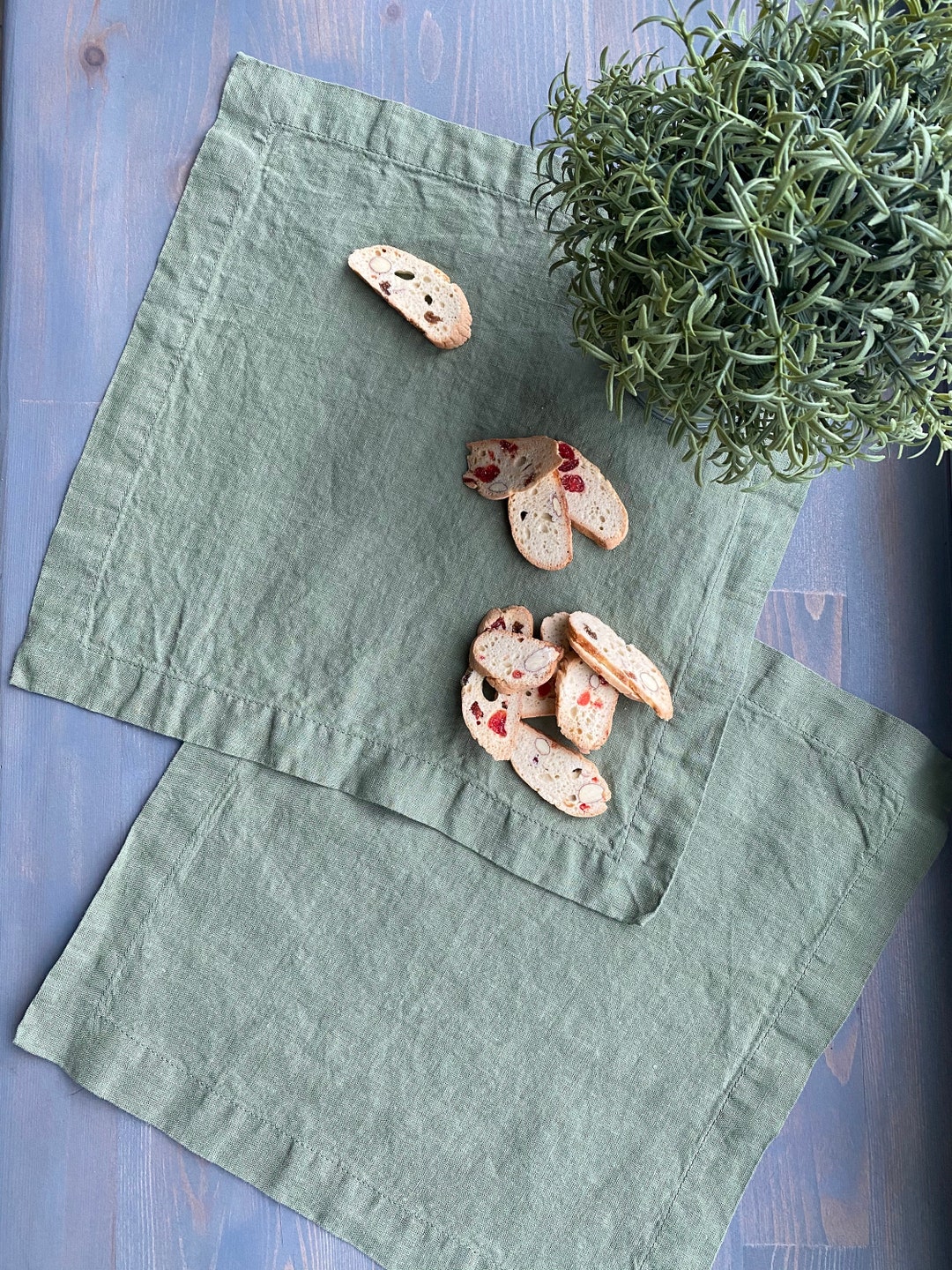 Washed Linen Napkins, Rustic Linen Napkin Cloth, Linen Set of Nepkins