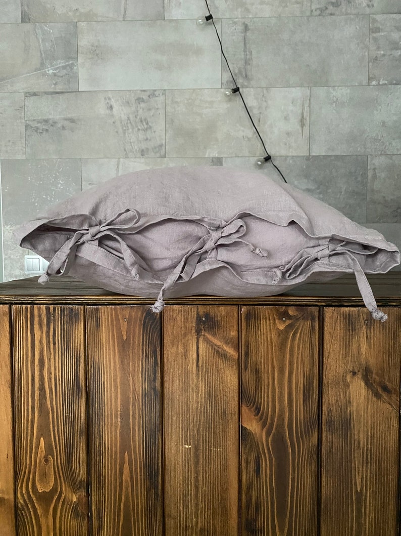 100 LINEN Pillow Covers With Ties Any Size is Available. 31 Etsy