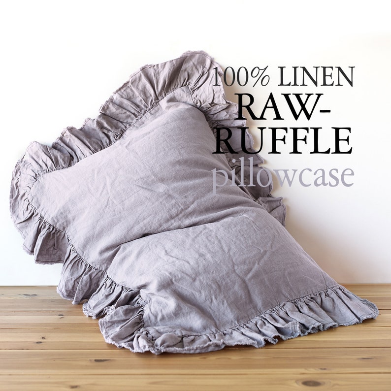 Pillow Shams Pillow Case Linen Ruffle Pillow Sham Queen King Body