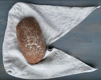 Bread Bag Linen, linen bento bag, natural bag bread, linen for kitchen