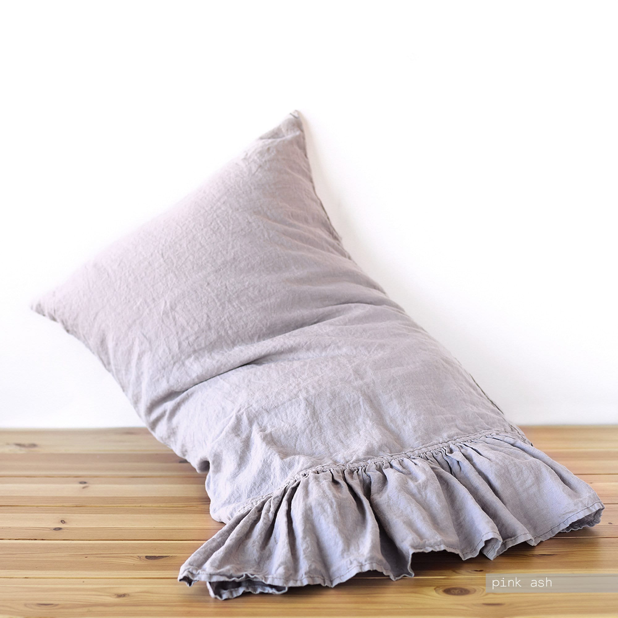 Linen ruffle pillow cases sale