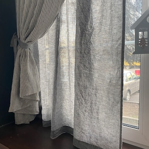 100% Linen curtains two-sided, CUSTOM size,  kitchen curtains, bedroom curtains and living room curtains