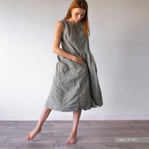 OVERSIZED DRESS loose oversized dress, wide maternity dress, 100% linen, loose summer dress, long summer dress, long wide dress, Len.Ok image 7