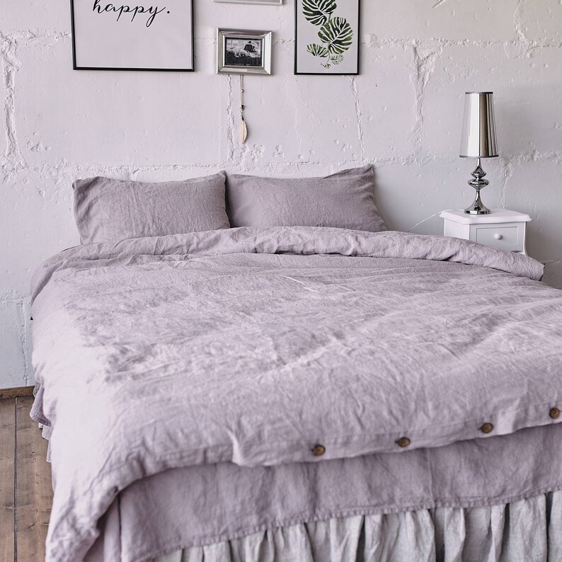 Bedding Set Queen Comforter Cover Boho Linen Image 0
