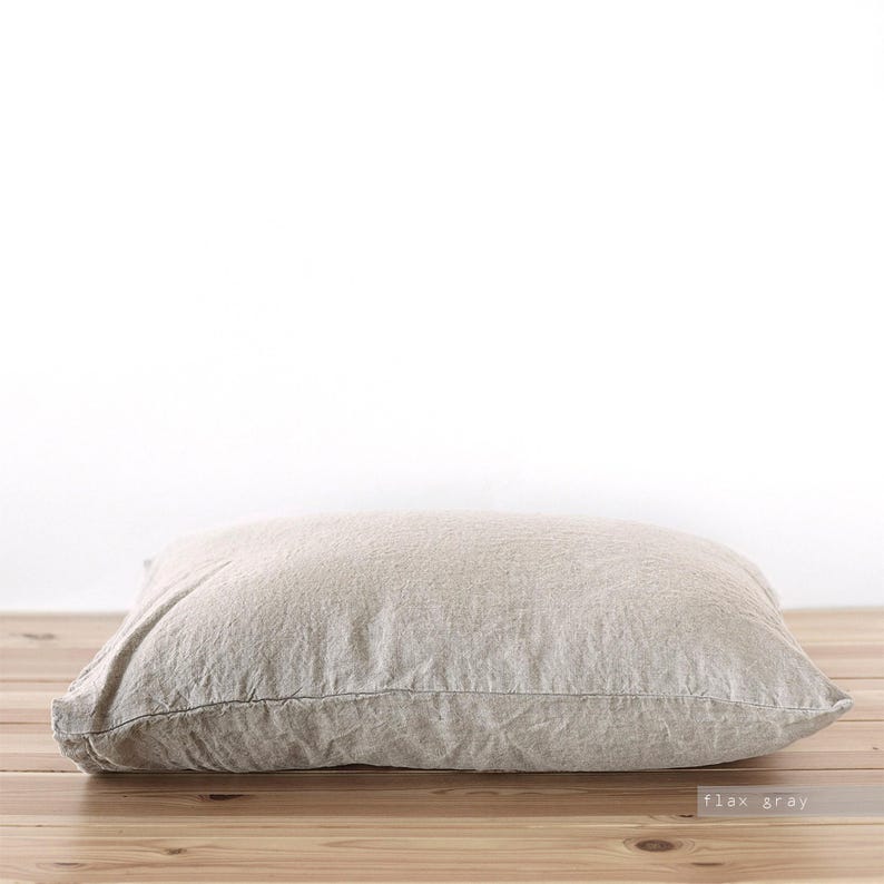 Soft Washed Linen Pillowcase: European Organic Linen, Envelope Closure image 7