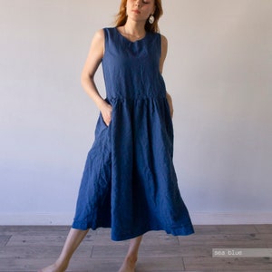 OVERSIZED DRESS loose oversized dress, wide maternity dress, 100% linen, loose summer dress, long summer dress, long wide dress, Len.Ok image 5