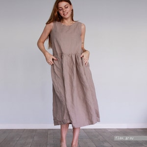 OVERSIZED DRESS loose oversized dress, wide maternity dress, 100% linen, loose summer dress, long summer dress, long wide dress, Len.Ok image 8