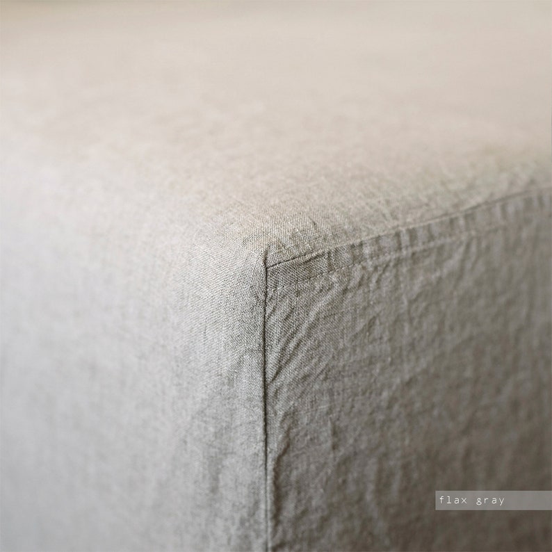 Linen FITTED SHEET in Queen, King fitted sheet Linen bedding by Lenoklinen stonewashed and soft. Twin Queen Double Full imagem 6