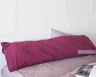 Linen Body Pillow Cove18r: Organic Cotton Pregnancy Pillow Sham