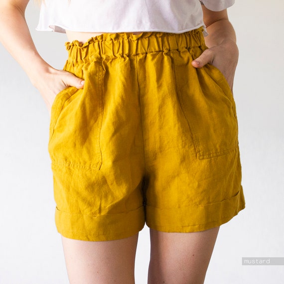 krydstogt vare heldig Buy SHORTS With Pockets LINEN SHORTS Women Shorts Plus Size Online in India  - Etsy