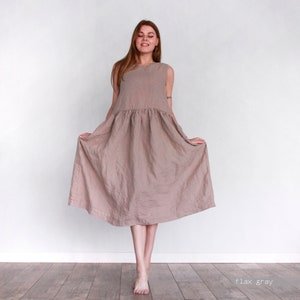 OVERSIZED DRESS loose oversized dress, wide maternity dress, 100% linen, loose summer dress, long summer dress, long wide dress, Len.Ok image 9