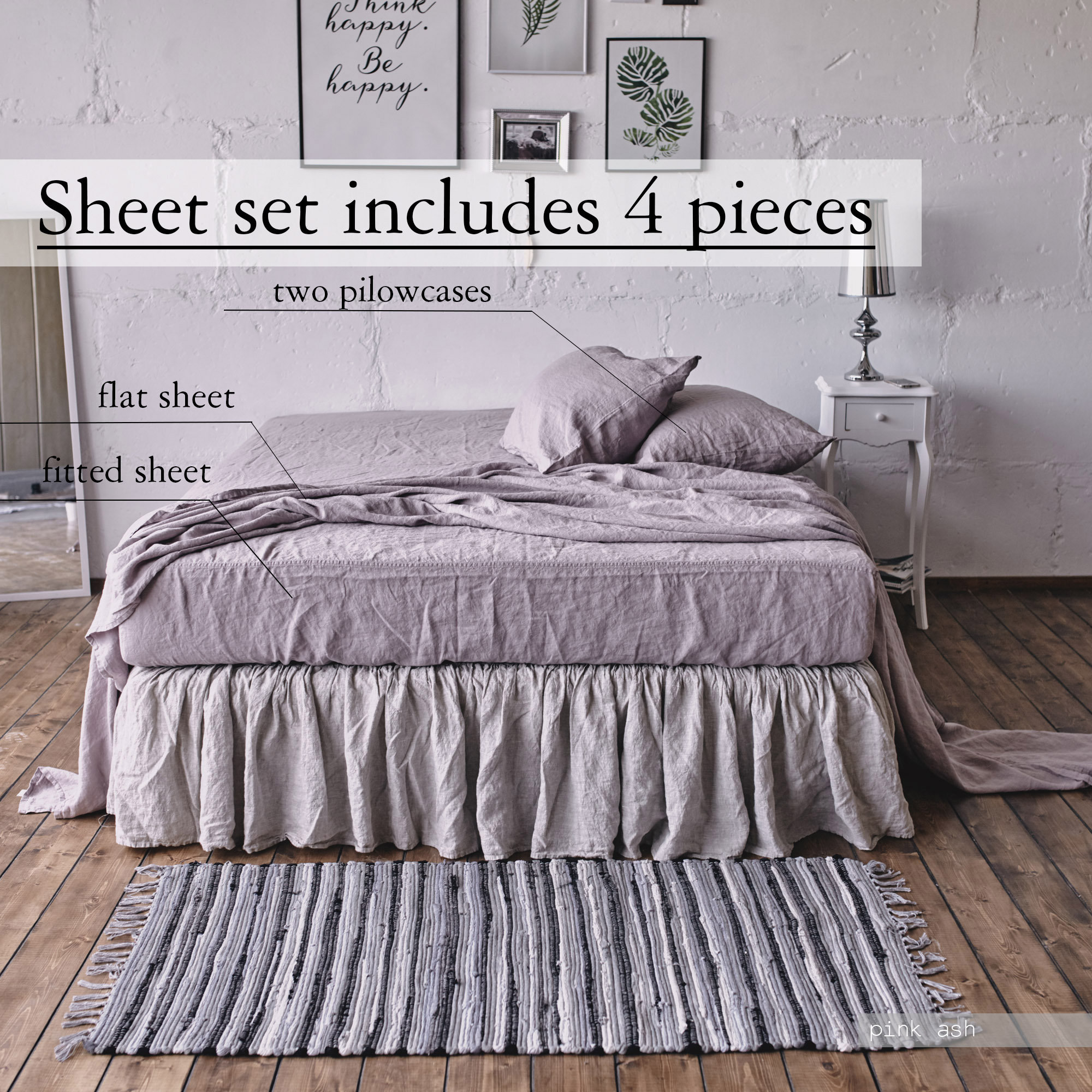 Antique Bed Set 100 Linen Sheet, Antique Twin Bed Set