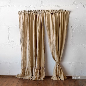 KITCHEN CURTAIN VALANCE, cafe kitchen curtains, rustic kitchen curtains, burlap kitchen curtains, gray linen curtains, linen cafe curtain