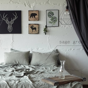 Soft Washed Linen Pillowcase: European Organic Linen, Envelope Closure image 3